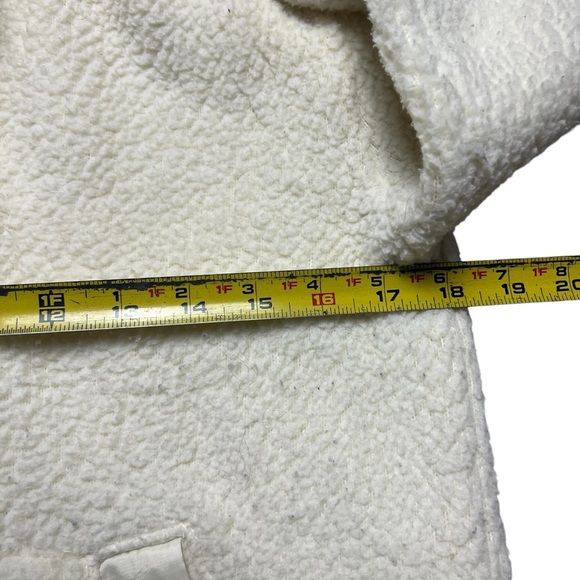 Womens Madewell Polartec Fleece Popover Jacket Antique Cream Sherpa Size XS - Picture 7 of 7